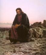 Kramskoy, Ivan Nikolaevich Christ in the Wilderness oil painting